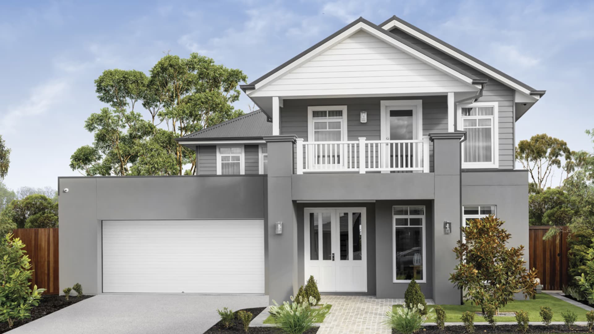 New England with Balcony facade